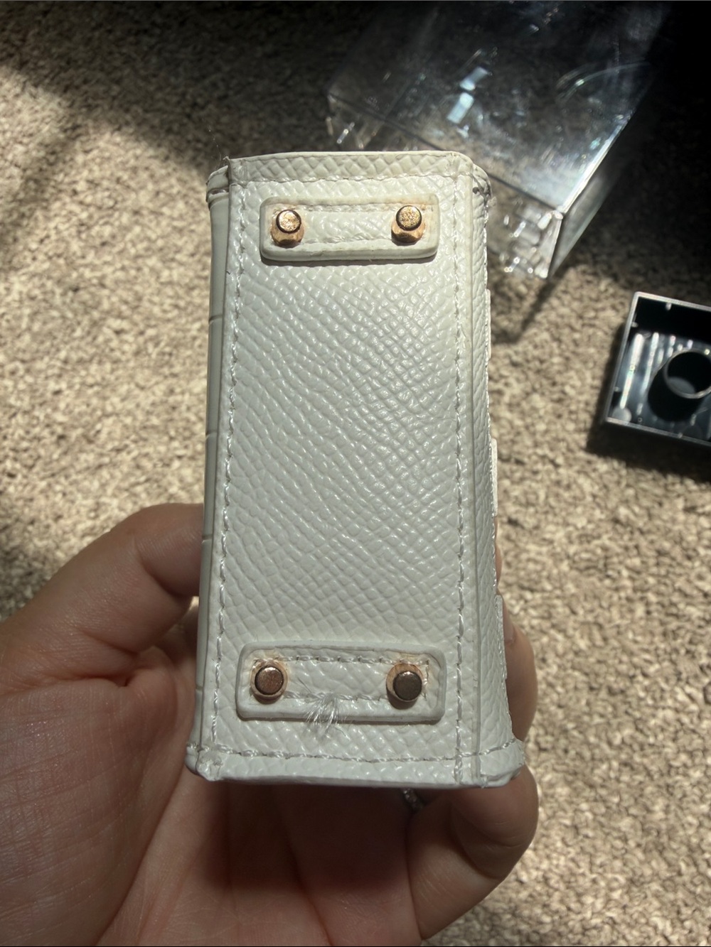 Luxury Micro Mini Bag Charm Keychain Pouch, her*mes Birkin - Picture 4 of 7